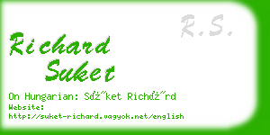 richard suket business card